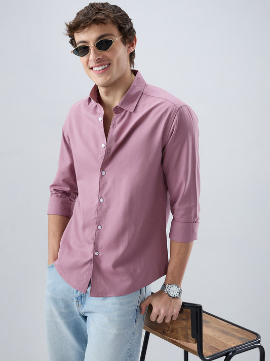 Luxe Dusty Mauve Oxford Shirt