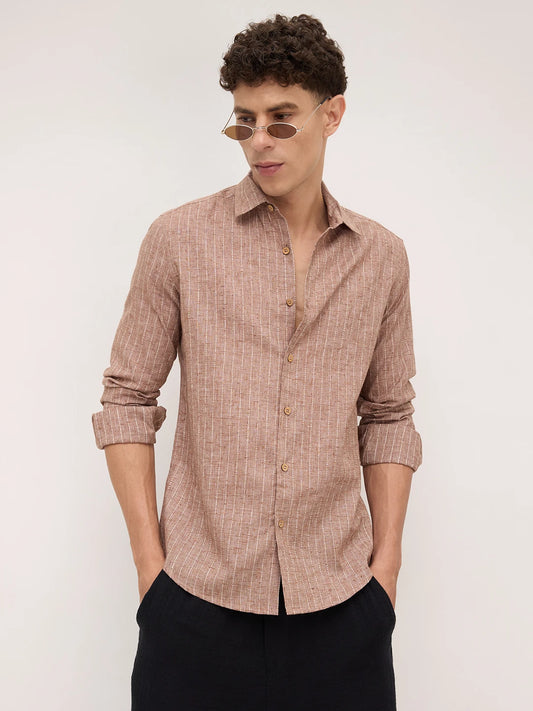 Dessert Grain Pinstripe Shirt