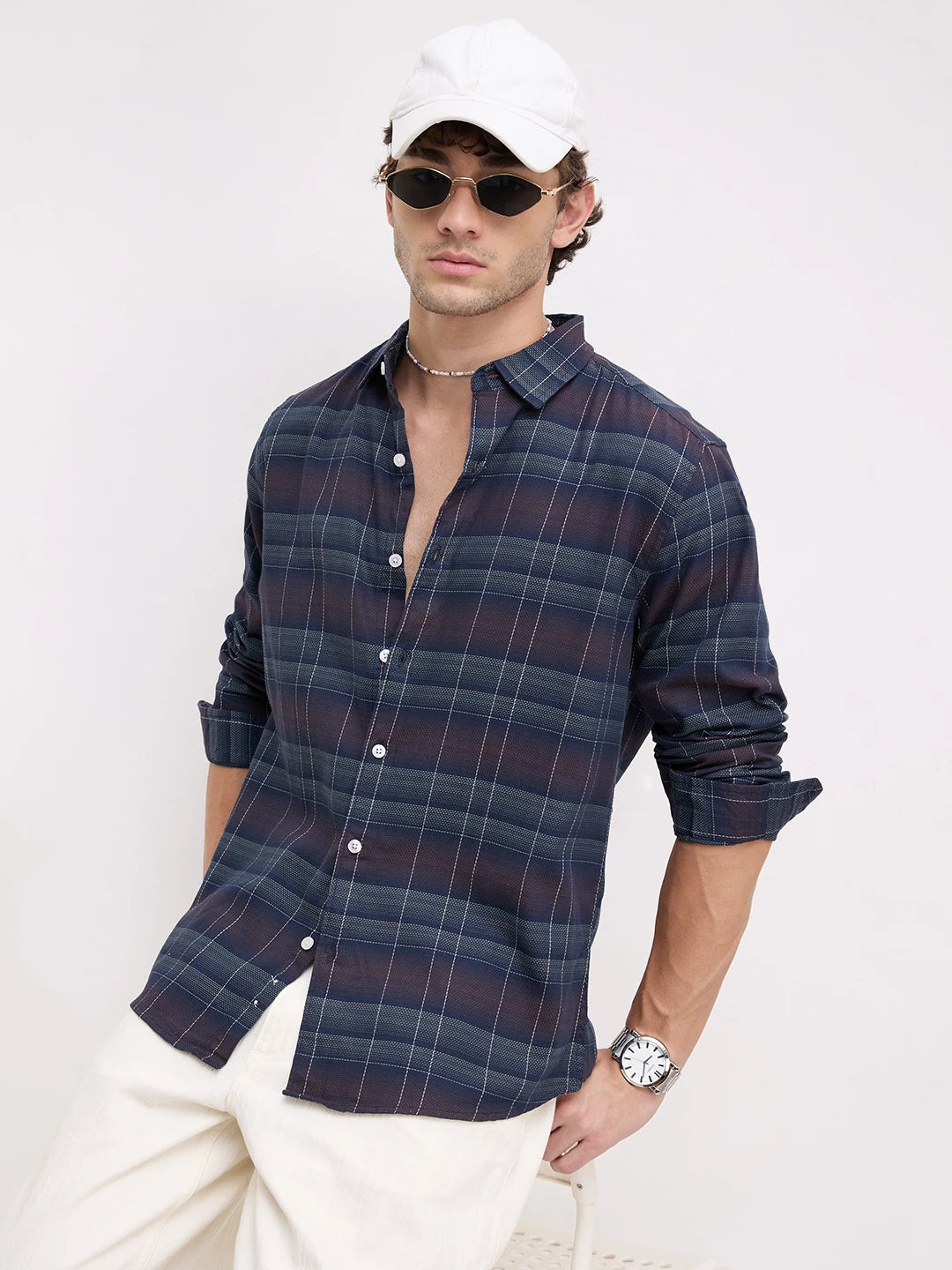 Twilight Multitone Checks Shirt