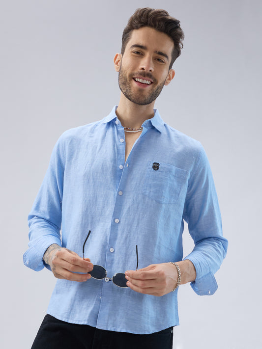 Classic Blue Fine Weave Shirt