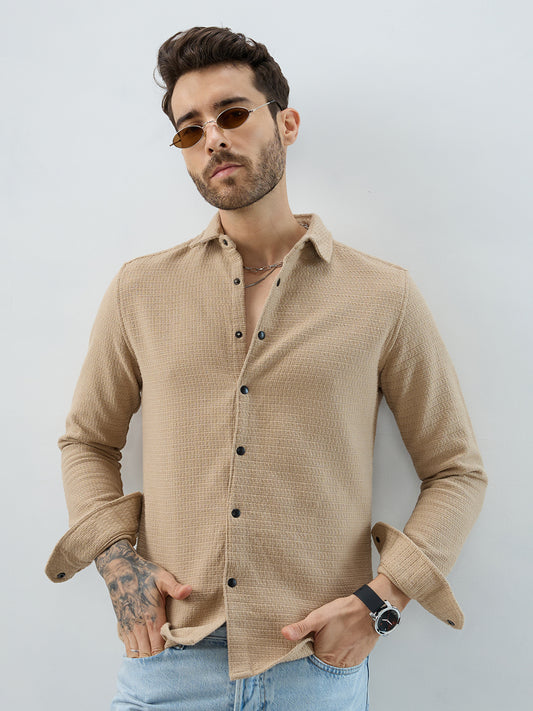 Grainfield Sand Beige Heavy Weave Shirt