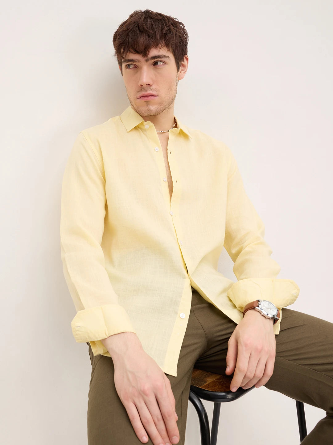 Iconic Butter Yellow Evening Shirt