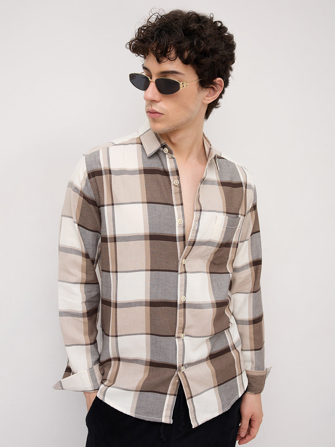 Brunette & Ivory Broad Checked Shirt