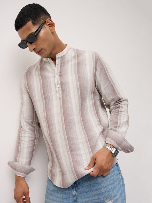 Maroon Multi-tone Terrain Kurta
