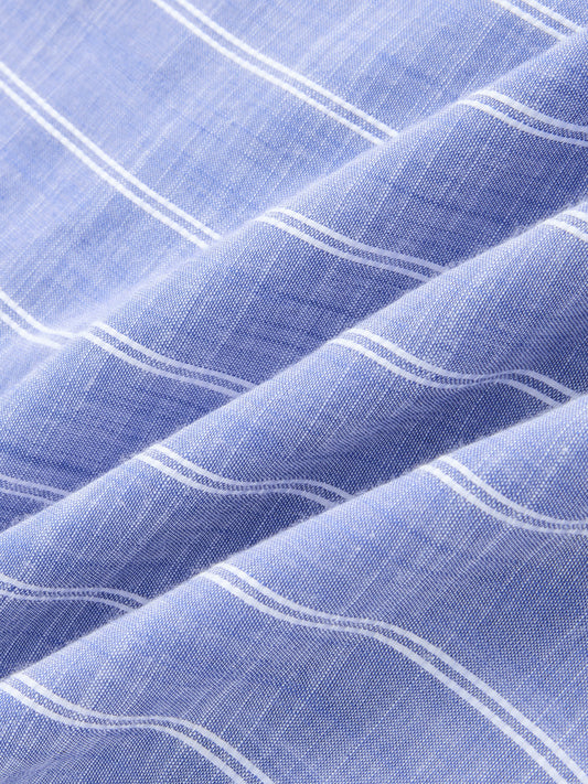 Steel Blue Striped Kurta