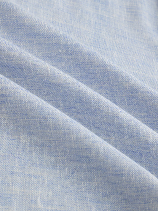 Sky Blue Textured Cuffless Oversized Shirt