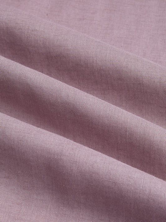 Elegant Dusty Mauve Linen Blend Shirt