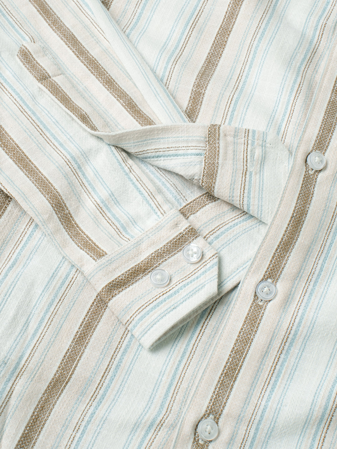 Tan & Blue Multi Stripe Classic Shirt