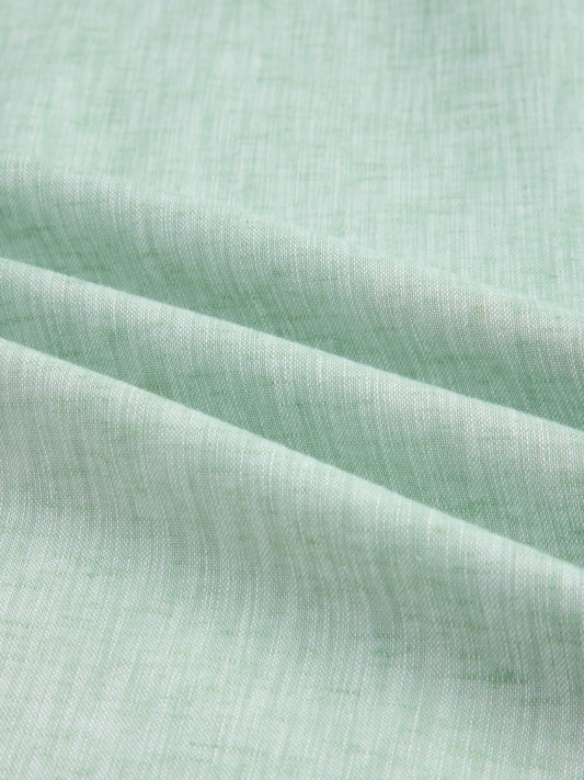 Seafoam Green Melange Textured Center Seam Oversized Polo Shirt