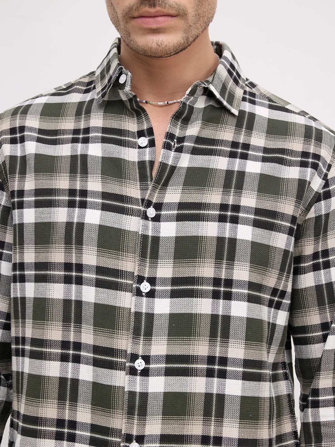 Classic Forest Green Plaid Checks Shirt