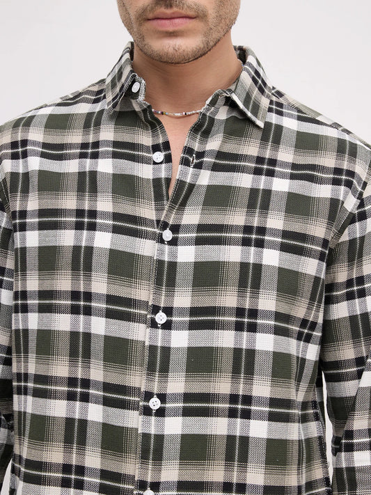 Classic Forest Green Plaid Checks Shirt