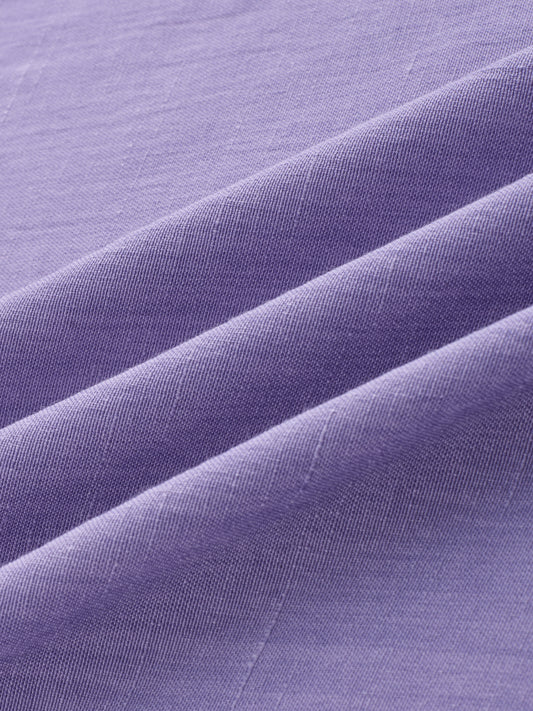 Soft Amethyst Fine Weave Boxy Fit Crop Shirt