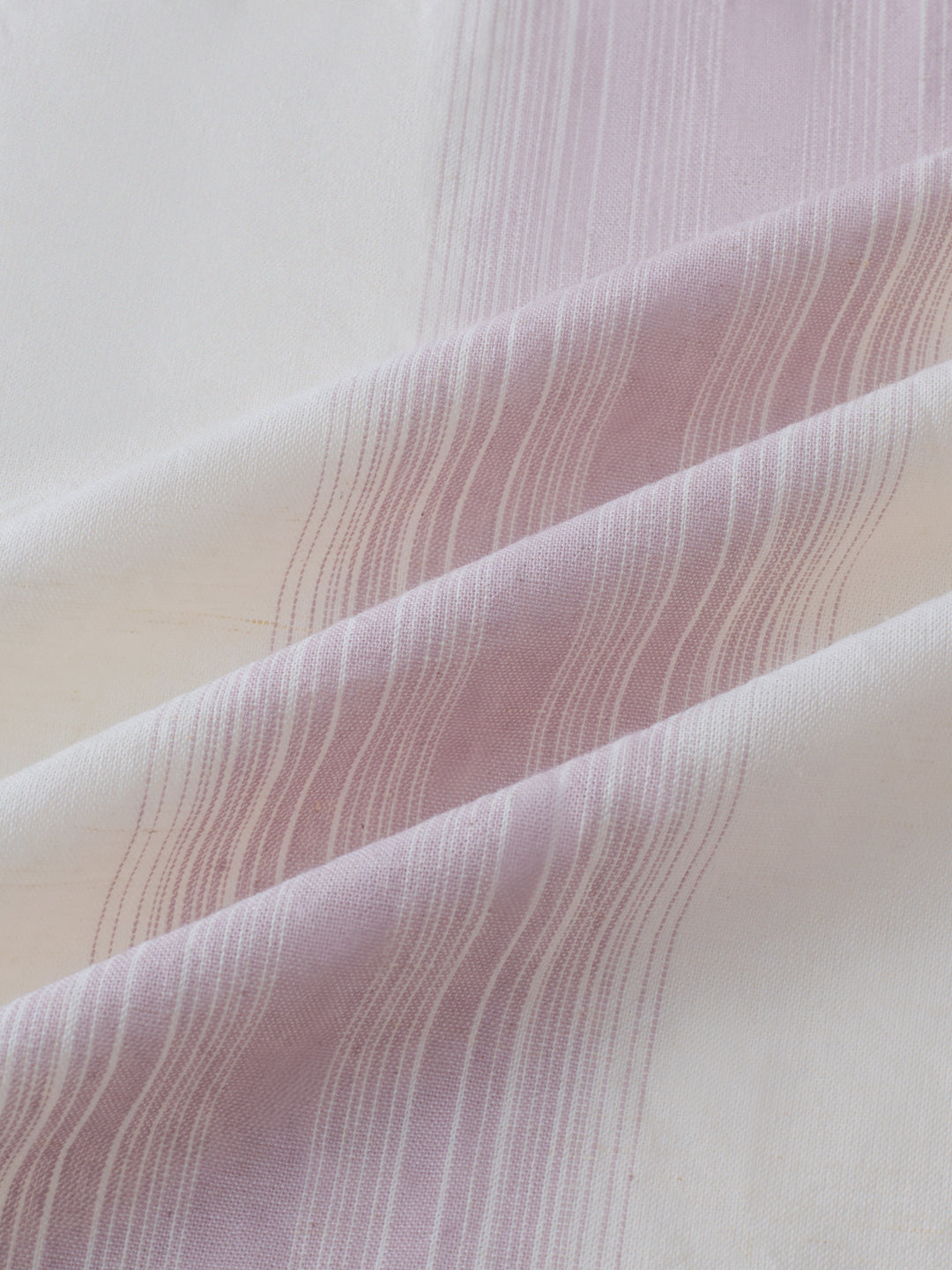 Luxe Misty Pink Refined Striped Linen Blend Shirt