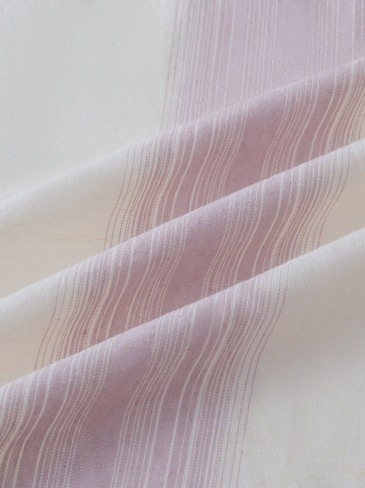 Luxe Misty Pink Refined Striped Linen Blend Shirt