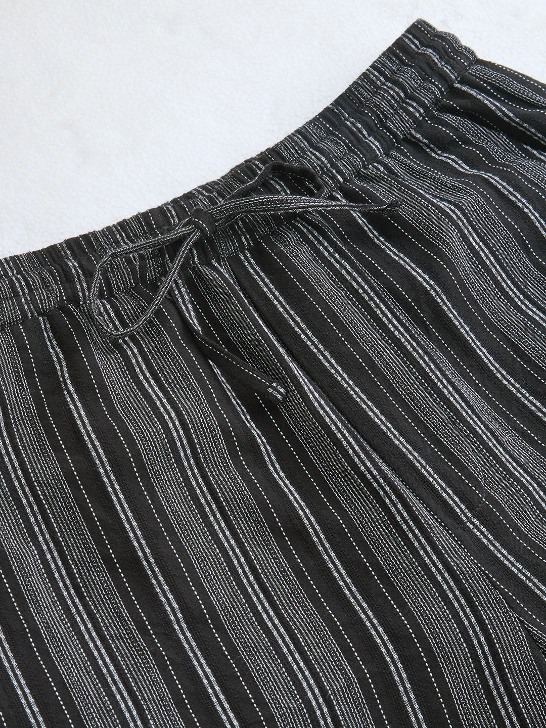 Artisan Monochrome Striped Straight Fit Trousers