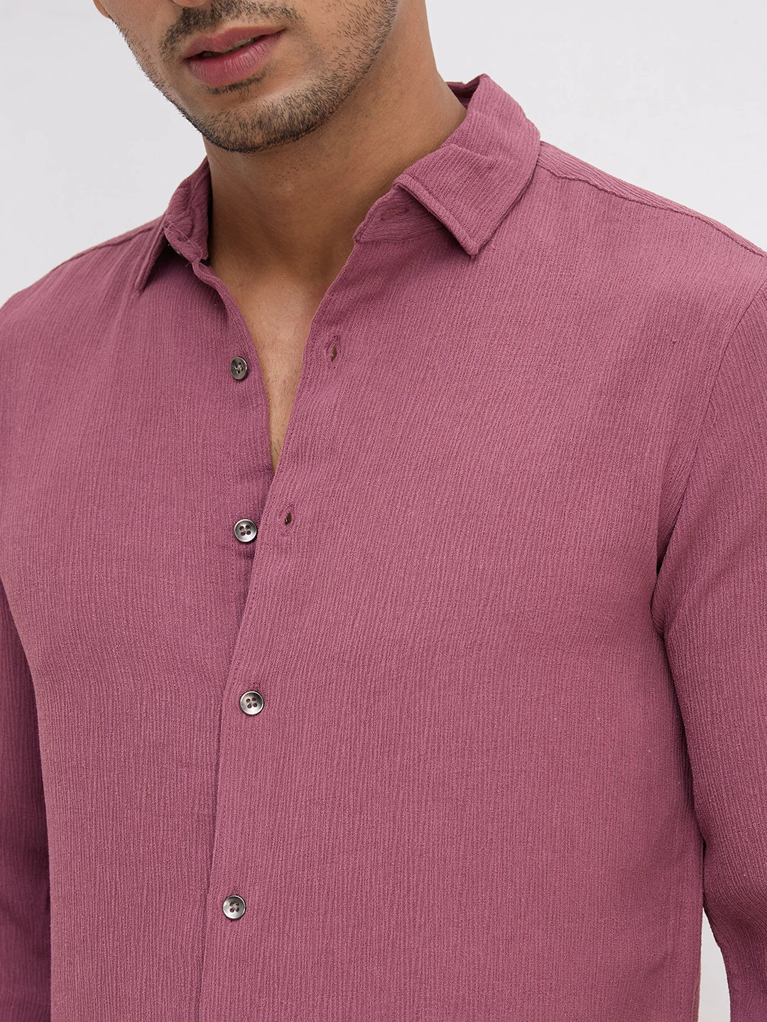 Debonair Affair Purple Crepe Shirt