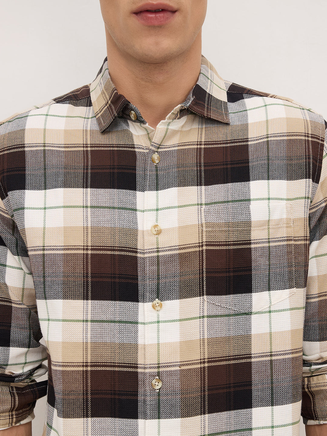 Multicolor Plaid Checks Shirt