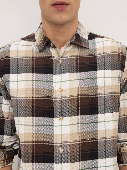 Multicolor Plaid Checks Shirt