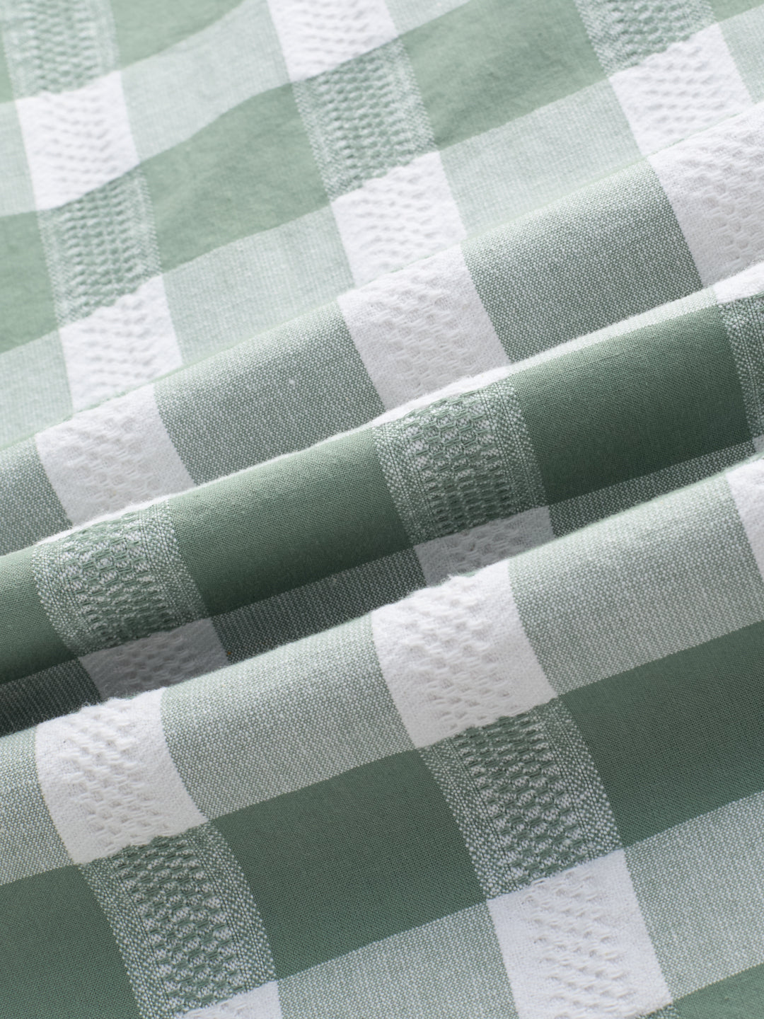 Premium Dusty Seafoam Green Textured Checks Kurta