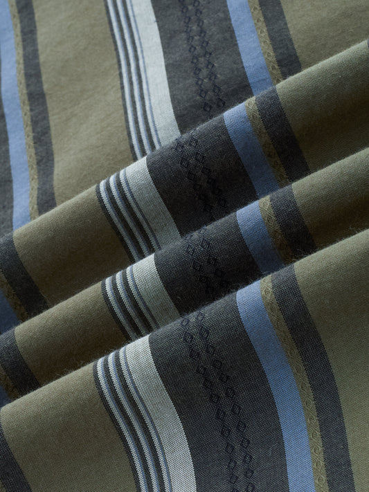 Refined Olive Multi Striped Kurta