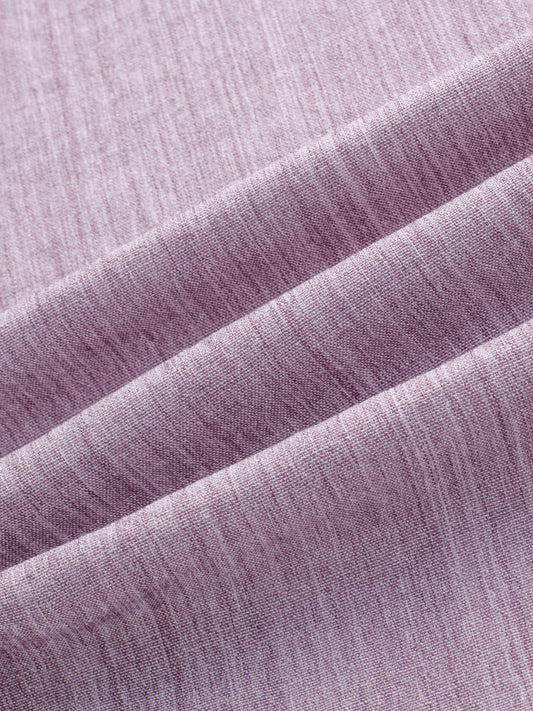 Lavender Textured Boxy Fit Crop Shirt