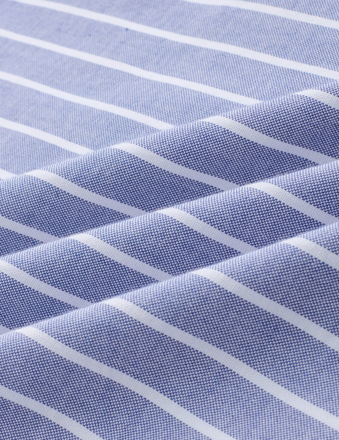 Blue & White Candy Striped Button-Down Collar Oxford Shirt