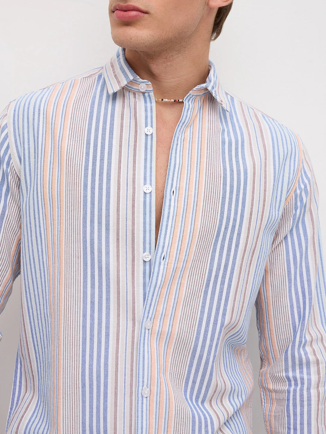 Seaside Blend Vertical Striped Everyday Shirt