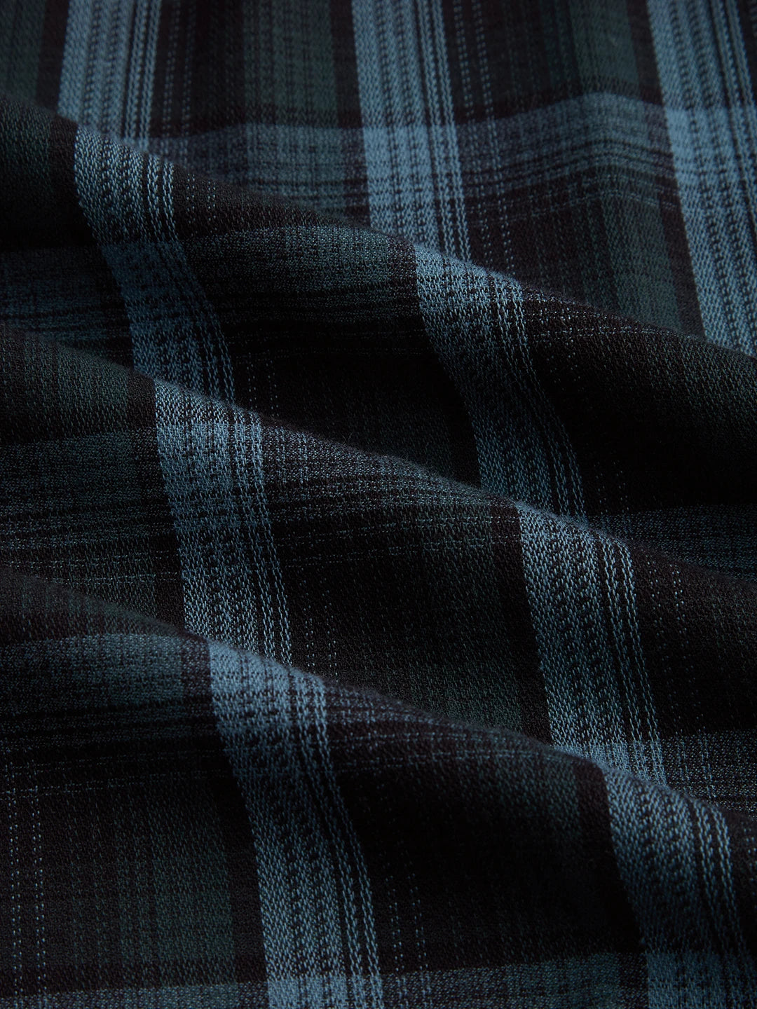 Turkish Blue Plaid Checks Cuffless Oversized Crop Shirt