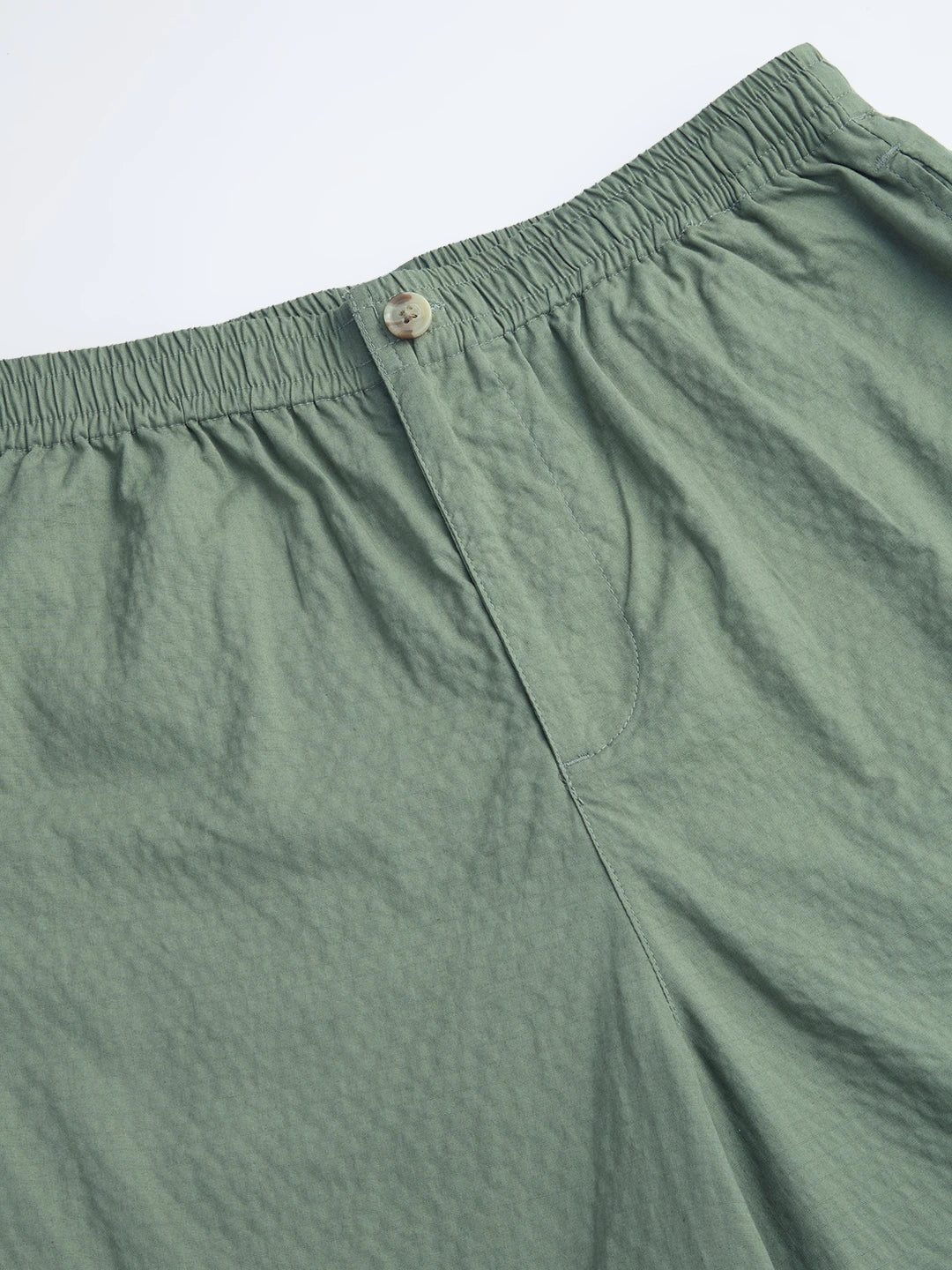 Sage Green Fine Textured Wide Leg Trousers