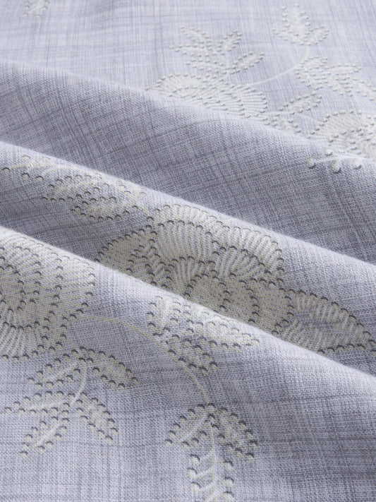 Artistic Grey Floral Printed Kurta