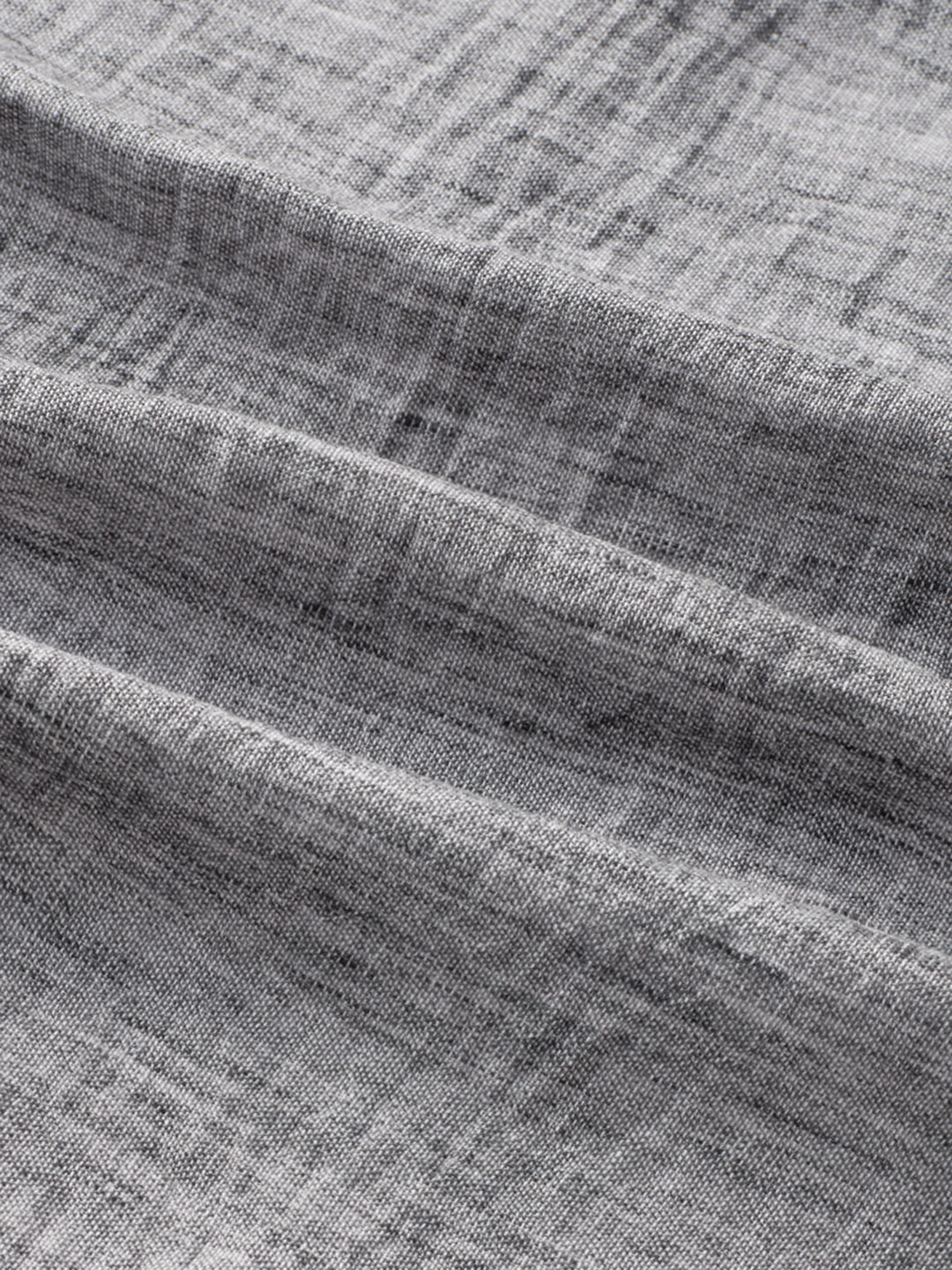 Charcoal Grey Dense-Weave Crinkled Shirt