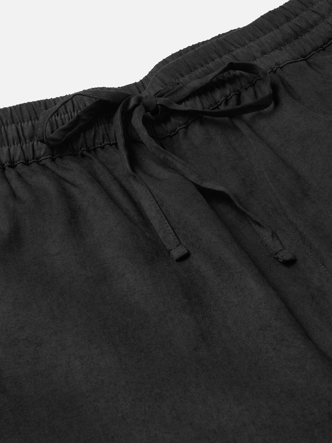 Timeless Charcoal Black Suede Straight Fit Trousers