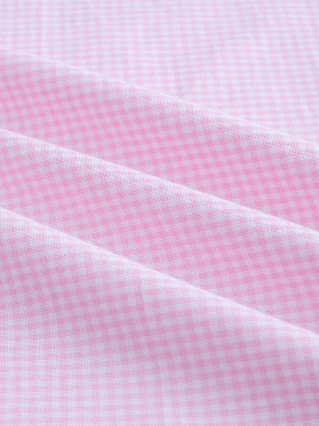 Baby Pink & White Tiny Checkered Oxford Shirt