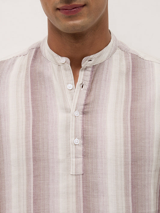 Maroon Multi-tone Terrain Kurta