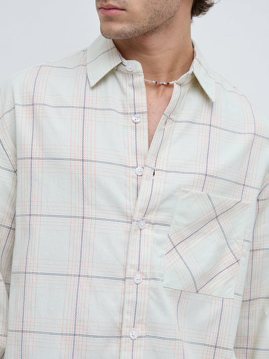 Pista Pop Tartan Boxy Fit Crop Shirt