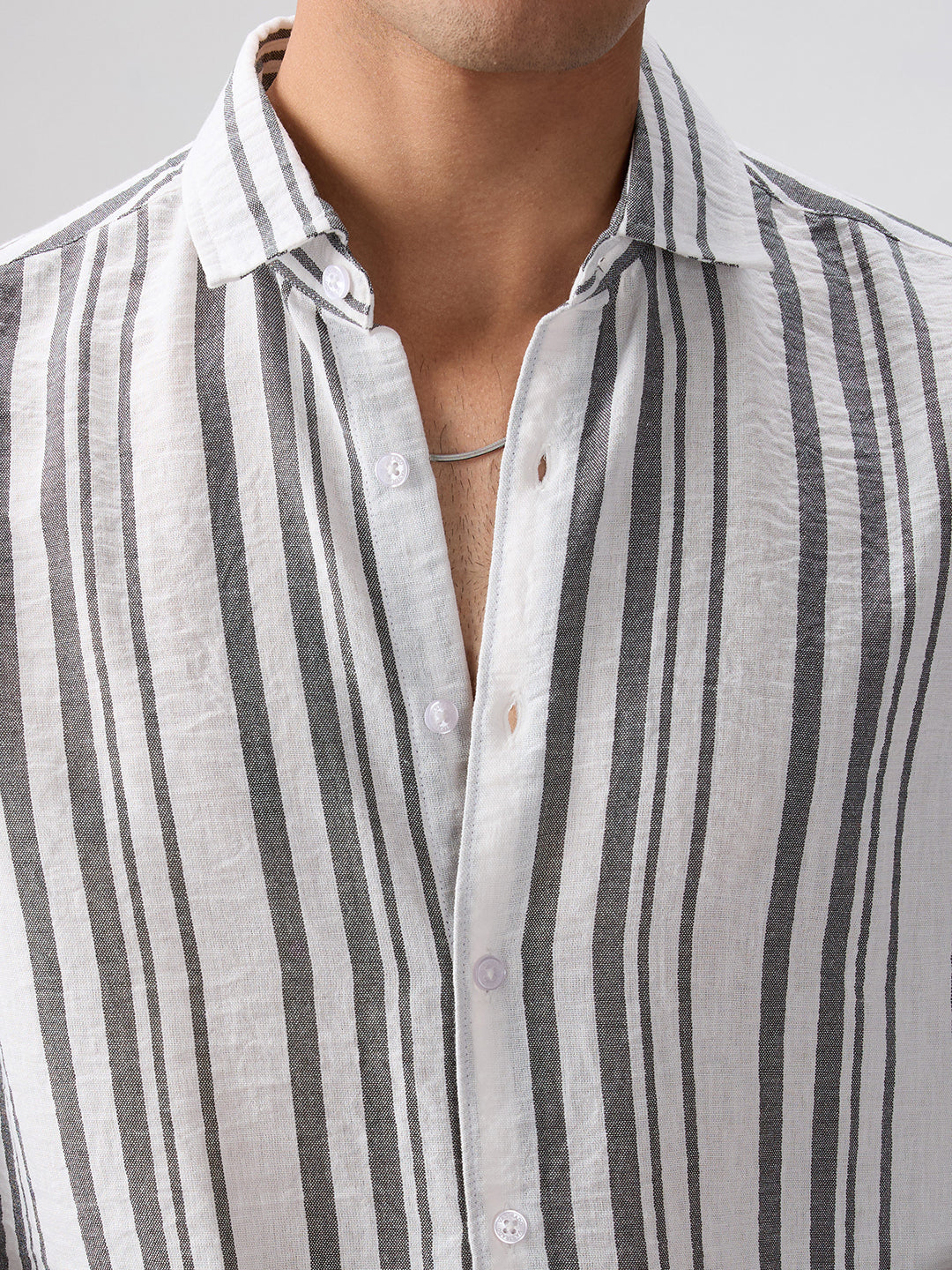 Timeless Monochrome Vertical Striped Shirt