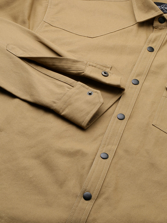 Khaki Double Flap Pocket Overshirt