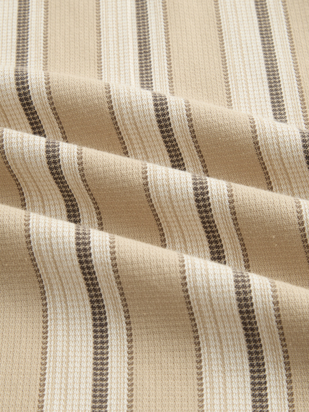 Retro Vibe Beige Stripes Shirt