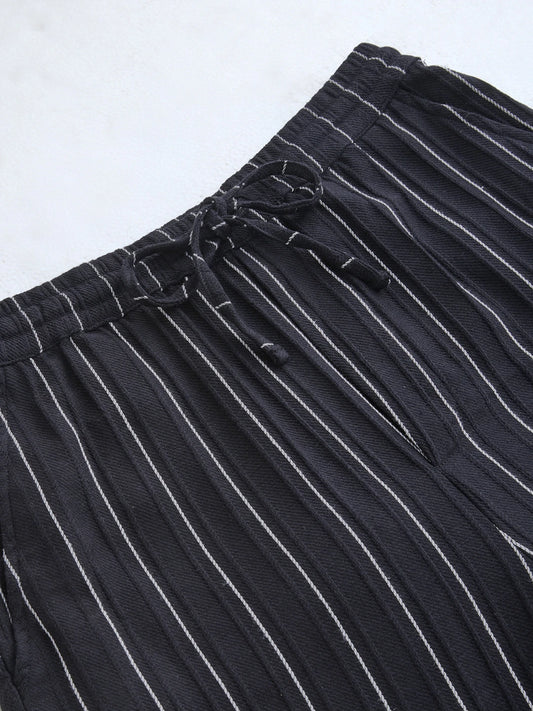 Finesse Black Straight Fit Trousers