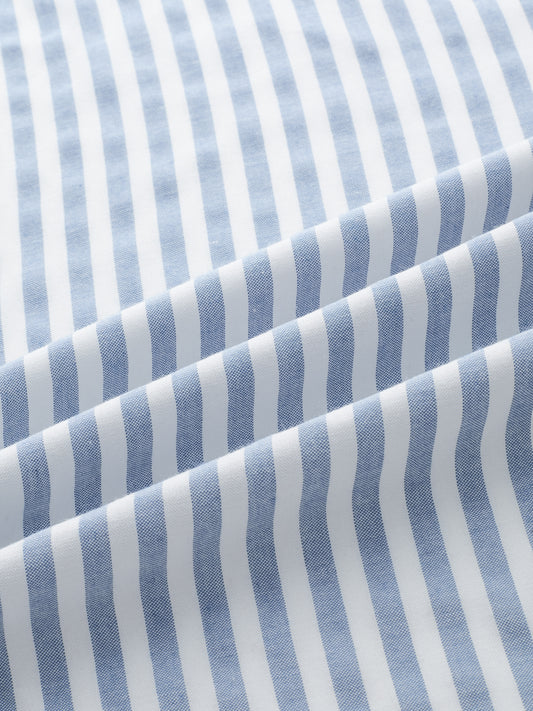 Blue Candy Striped Vacation Shirt