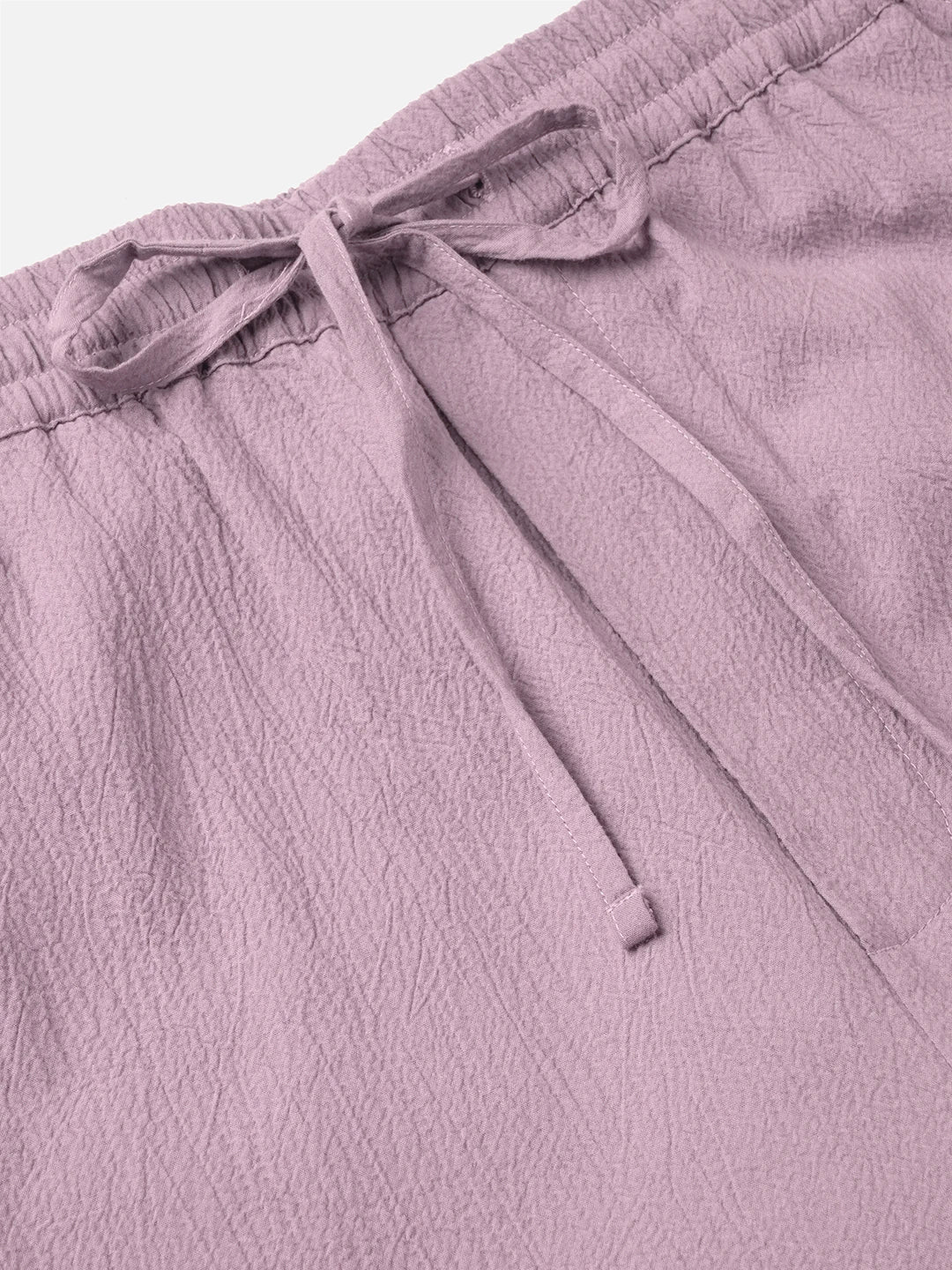 Thistle Lilac Textured Straight Fit Trousers