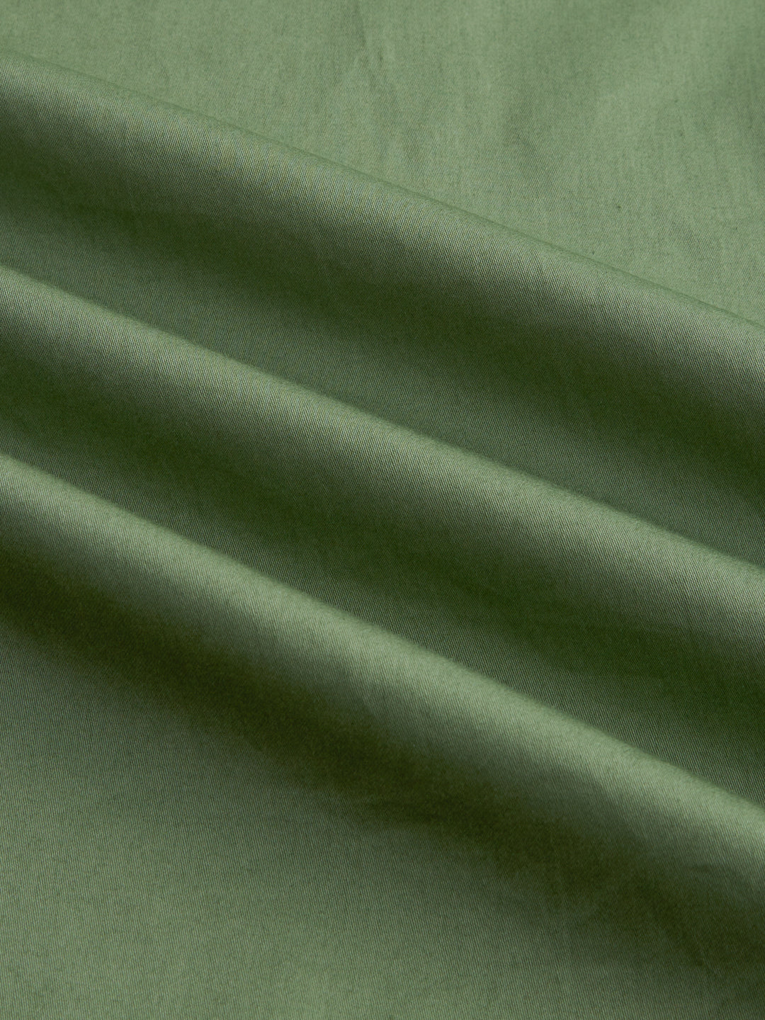 Forest Sheen Luxe Satin Button-down Collar Shirt