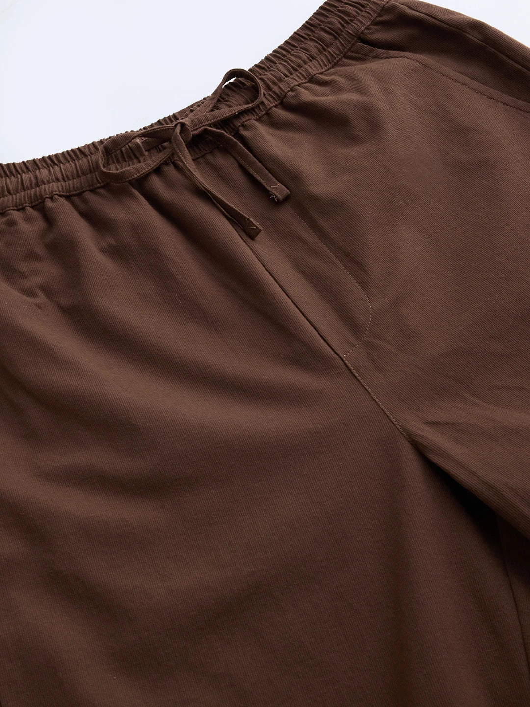 Luxe Chocolate Brown Cord Straight Fit Trousers