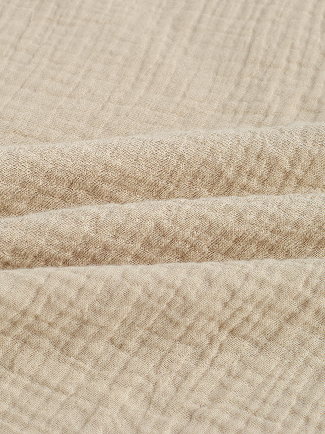 Latte Beige Double Cloth Cuffless Oversized Shirt