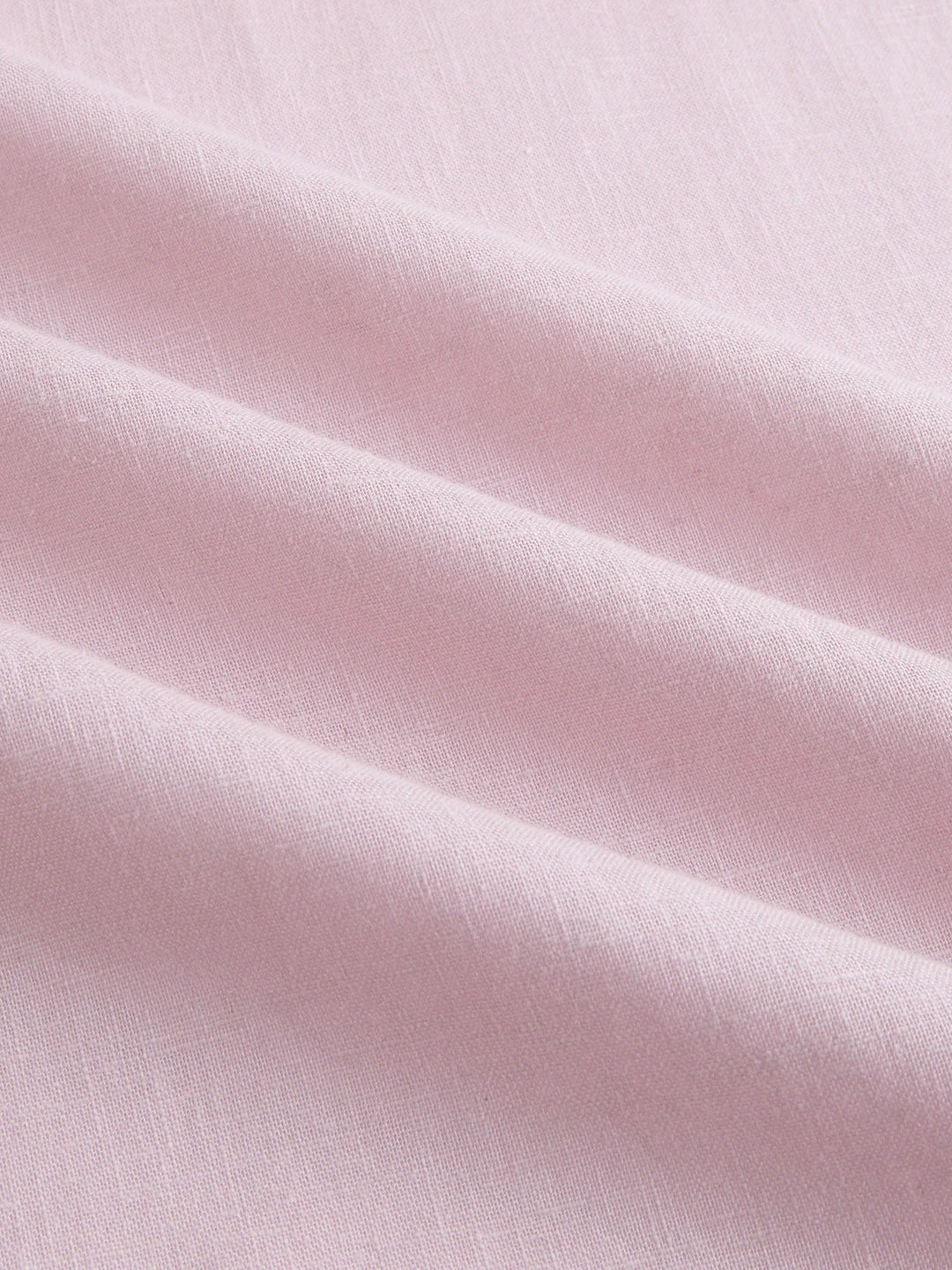 Luxe Blush Pink Fine Textured Boxy Fit Crop Shirt