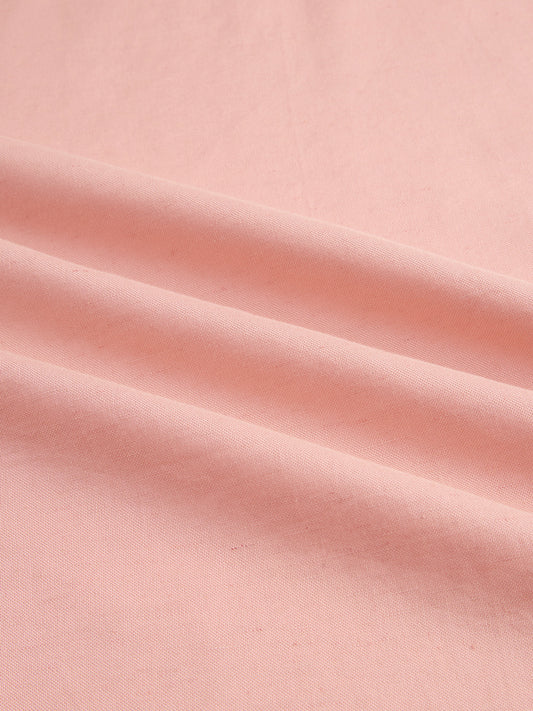 Pearl Pink Oxford Linen Blend Button-Down Collar Shirt