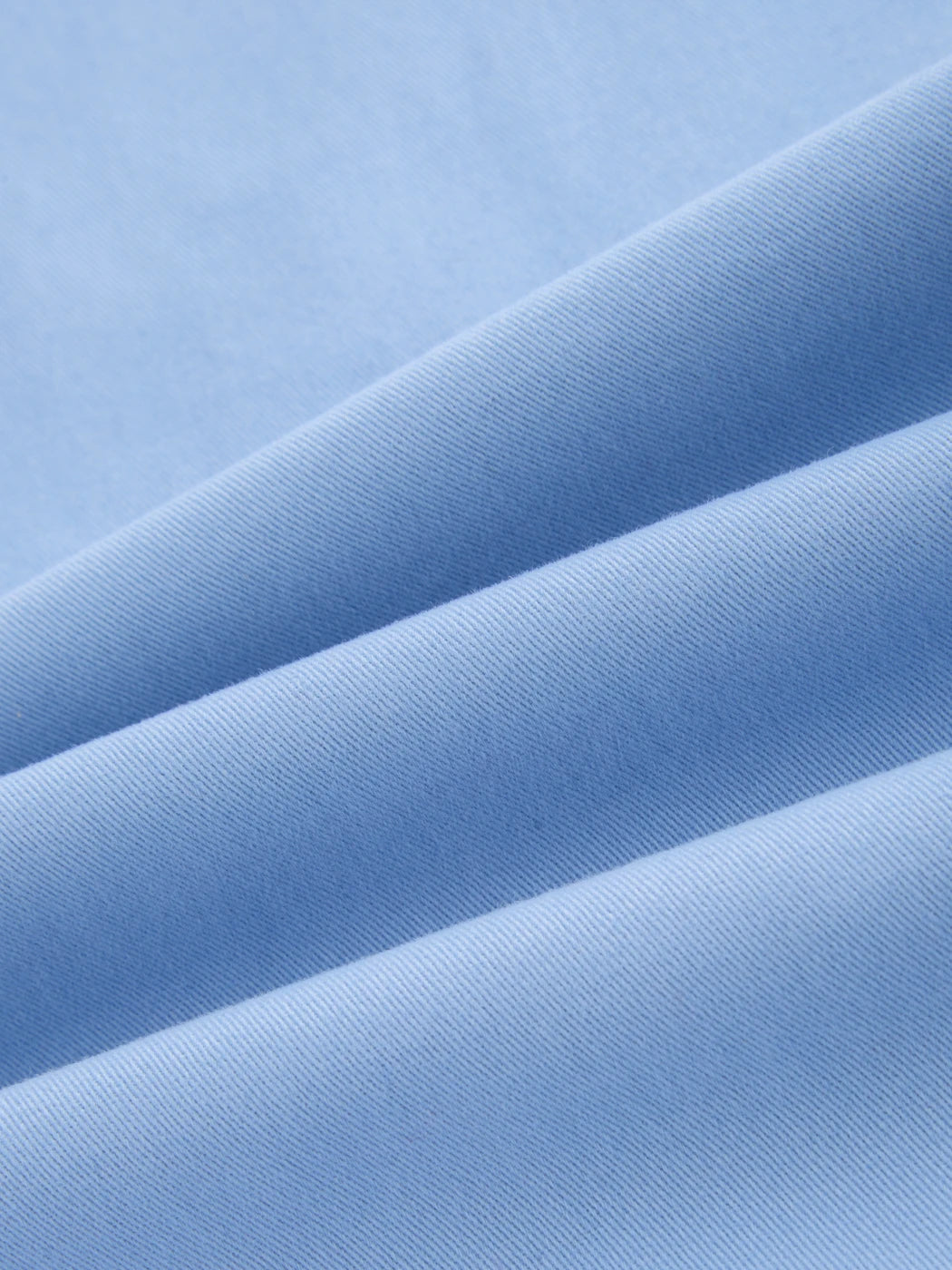 Solid Steel Blue Twill Tapered Trousers