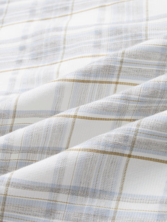 Elegant Grey & Ivory Plaid Checks Shirt