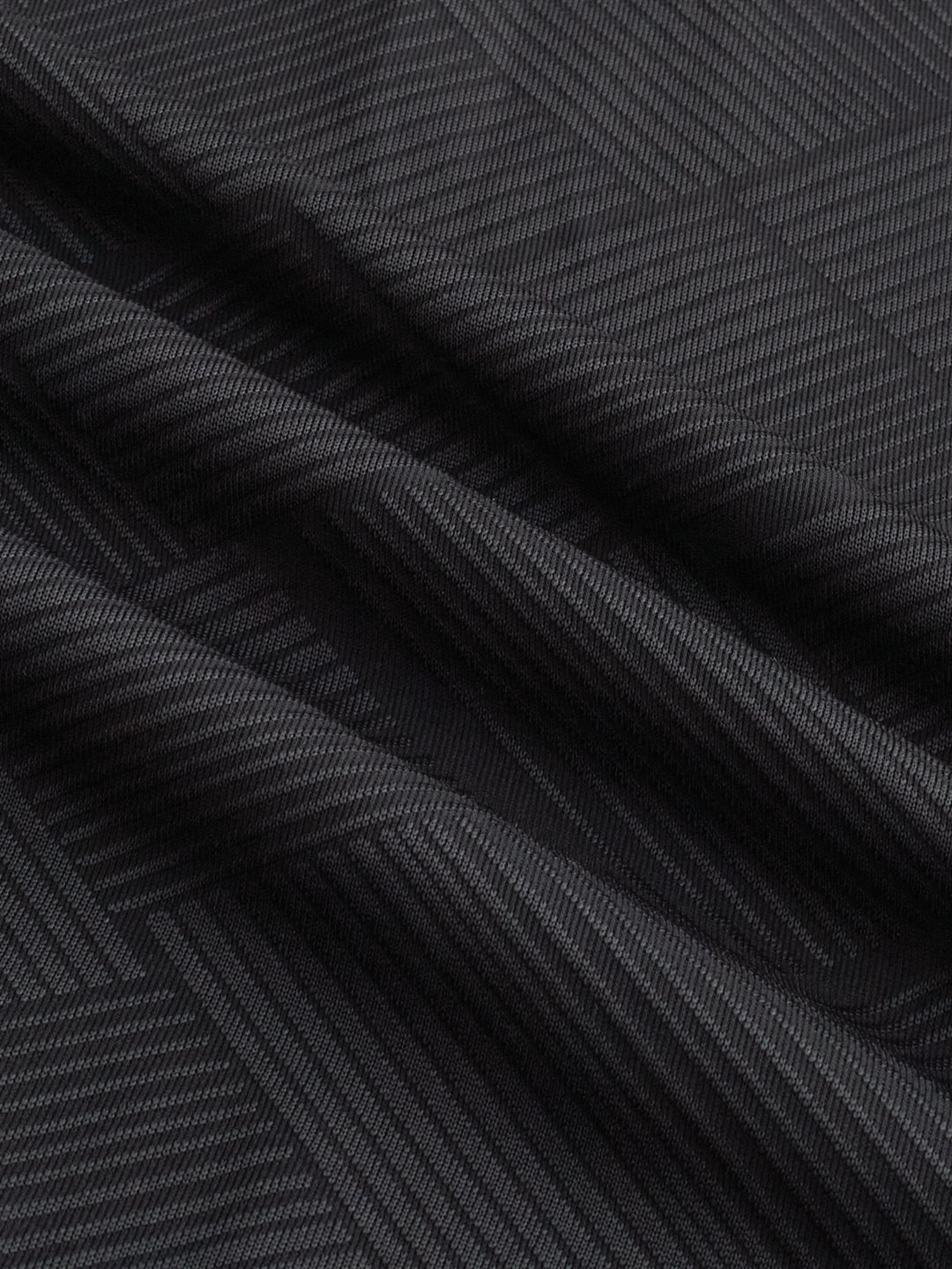 Intricate Black Block Weave Knitted Shirt