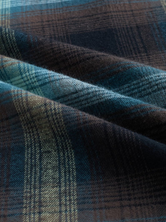 Multicolor Plaid Checked Boxy Fit Crop Flannel Shirt